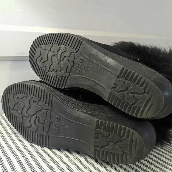 Oscar Sport Black Fur Winter‎ Boots Made in Italy Size 40