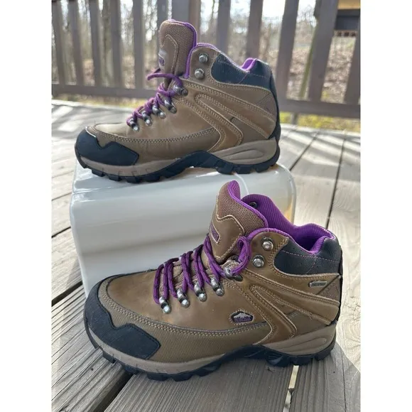 Pacific Trail Hiking Boots Waterproof‎ Women's Brown Purple Boots Size 8