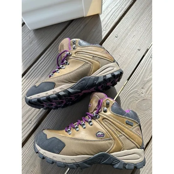Pacific Trail Hiking Boots Waterproof‎ Women's Brown Purple Boots Size 8