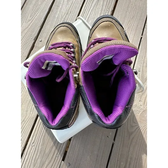 Pacific Trail Hiking Boots Waterproof‎ Women's Brown Purple Boots Size 8