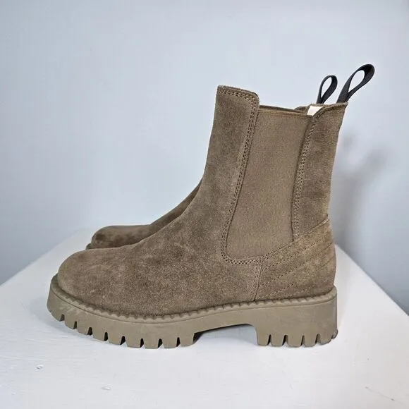 Pajar Chelsea Boots Fur Lined Waterproof Boots Womens 6 EU‎ 37 Brown Suede