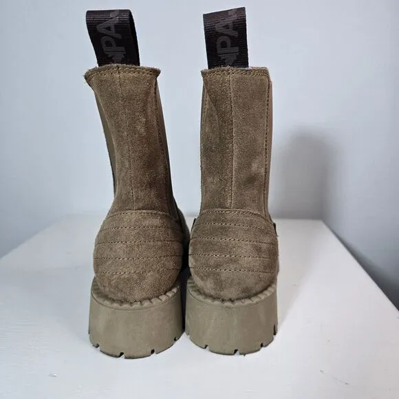 Pajar Chelsea Boots Fur Lined Waterproof Boots Womens 6 EU‎ 37 Brown Suede