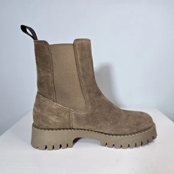 Pajar Chelsea Boots Fur Lined Waterproof Boots Womens 6 EU‎ 37 Brown Suede