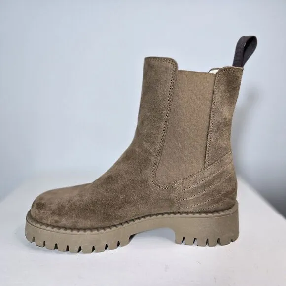 Pajar Chelsea Boots Fur Lined Waterproof Boots Womens 6 EU‎ 37 Brown Suede