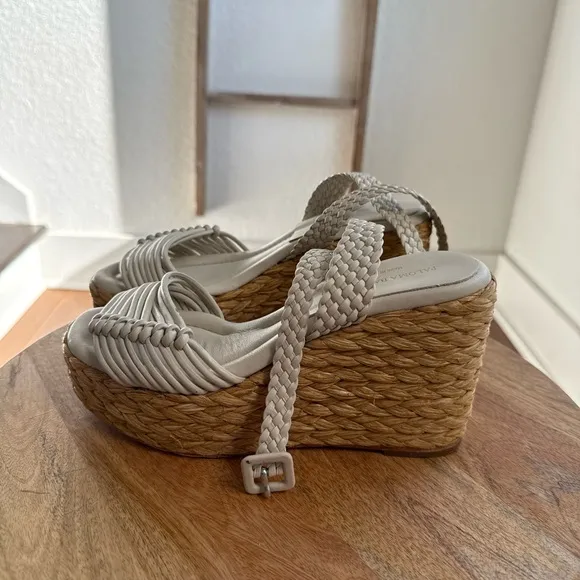 Paloma Barceló wedge sandal Espadrilles Masie white sz: 36/US 6