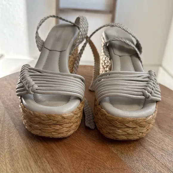 Paloma Barceló wedge sandal Espadrilles Masie white sz: 36/US 6