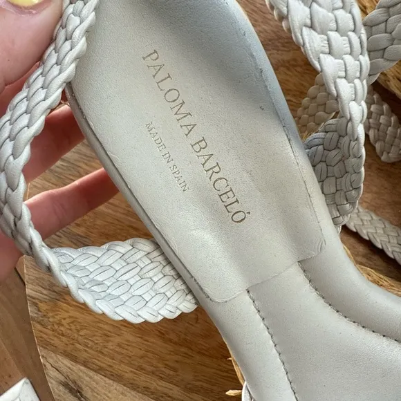 Paloma Barceló wedge sandal Espadrilles Masie white sz: 36/US 6