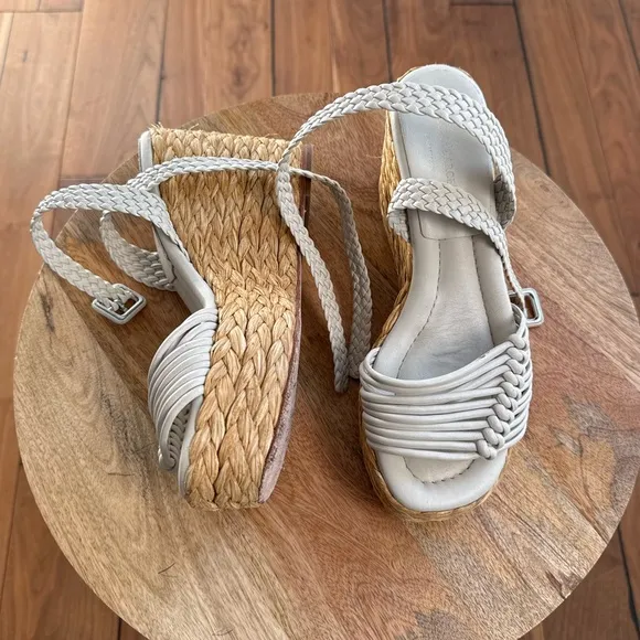 Paloma Barceló wedge sandal Espadrilles Masie white sz: 36/US 6