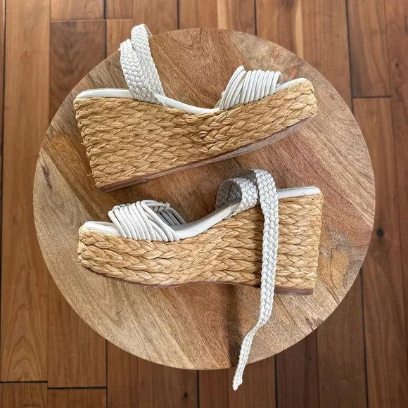 Paloma Barceló wedge sandal Espadrilles Masie white sz: 36/US 6