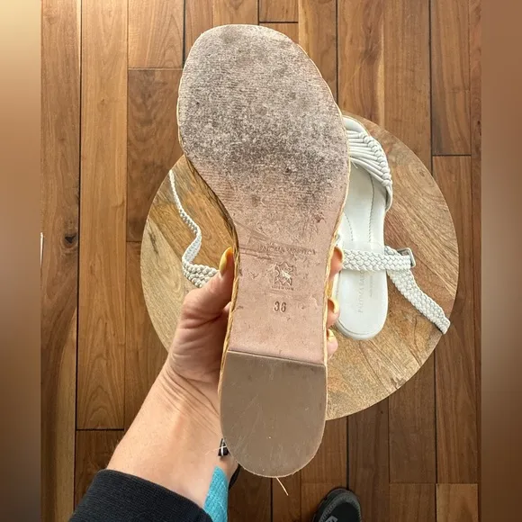 Paloma Barceló wedge sandal Espadrilles Masie white sz: 36/US 6