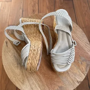 Paloma Barceló wedge sandal Espadrilles Masie white sz: 36/US 6
