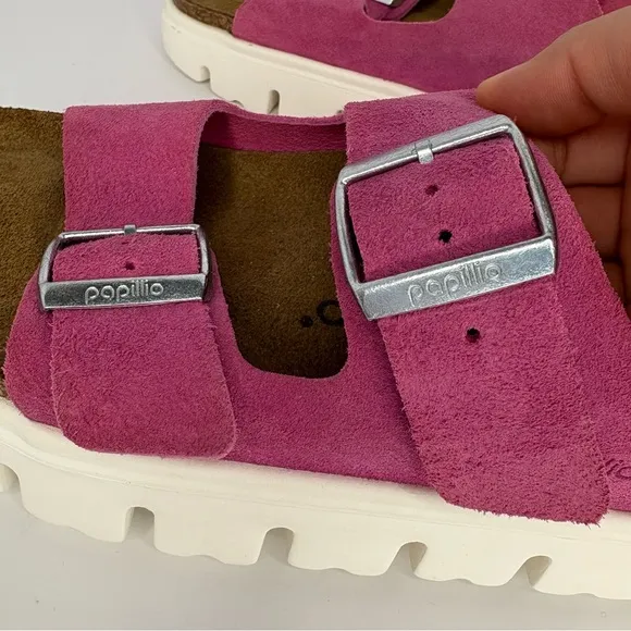 Papillio By Birkenstock Arizona Platform Sandals In Fuchsia Size 40