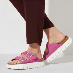 Papillio By Birkenstock Arizona Platform Sandals In Fuchsia Size 40