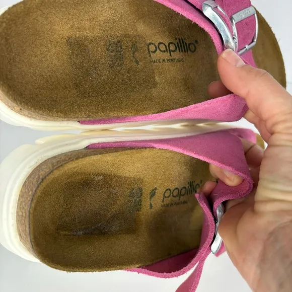 Papillio By Birkenstock Arizona Platform Sandals In Fuchsia Size 40