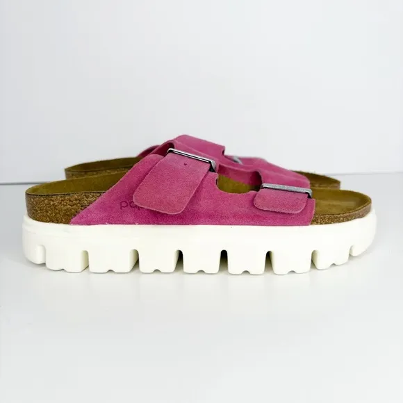 Papillio By Birkenstock Arizona Platform Sandals In Fuchsia Size 40