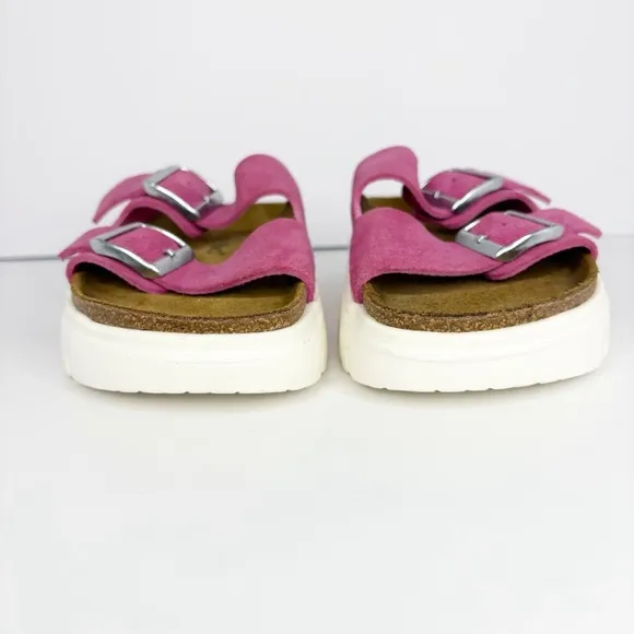Papillio By Birkenstock Arizona Platform Sandals In Fuchsia Size 40