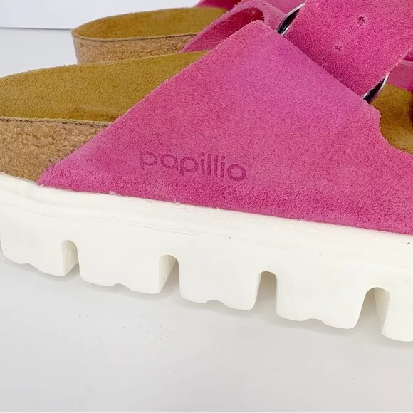 Papillio By Birkenstock Arizona Platform Sandals In Fuchsia Size 40