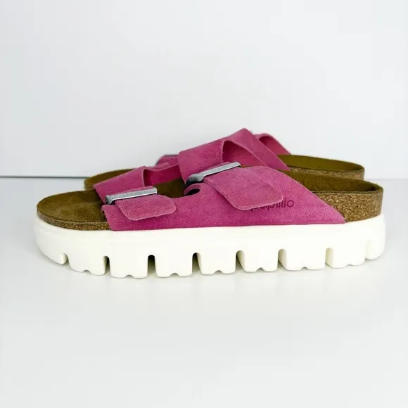 Papillio By Birkenstock Arizona Platform Sandals In Fuchsia Size 40