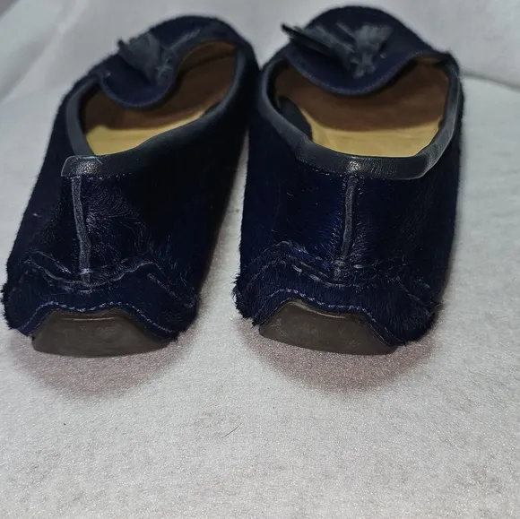 Patricia Green A Mano Andover Driver/Mocassin Womens Loafers Sz 10 Blue Cowhair
