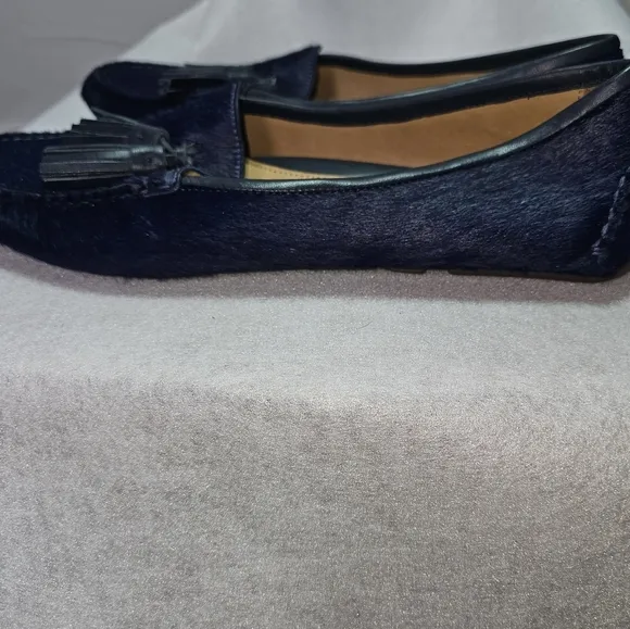 Patricia Green A Mano Andover Driver/Mocassin Womens Loafers Sz 10 Blue Cowhair