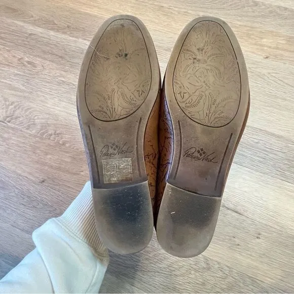 Patricia Nash Fia Map Print Leather Loafers in Brown size 8