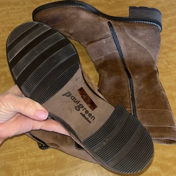 Paul Green men’s boots size 5.5 gently used preowned condition brown leather
