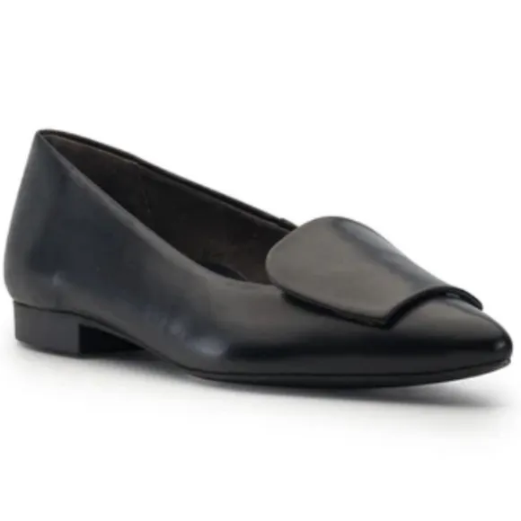 PAUL GREEN Teddy Pointed Toe Flats Shoes 7.5 Black