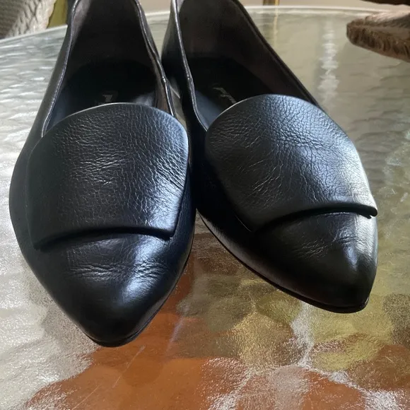 PAUL GREEN Teddy Pointed Toe Flats Shoes 7.5 Black