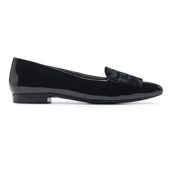 PAUL GREEN Teddy Pointed Toe Flats Shoes 7.5 Black