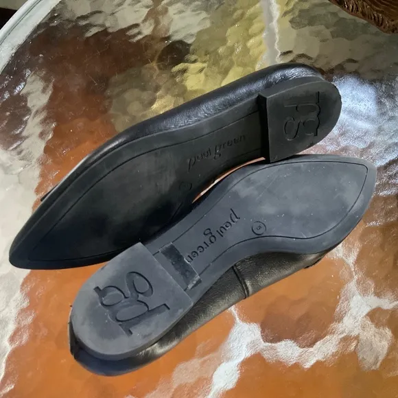 PAUL GREEN Teddy Pointed Toe Flats Shoes 7.5 Black