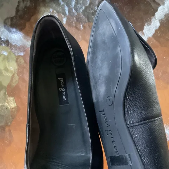 PAUL GREEN Teddy Pointed Toe Flats Shoes 7.5 Black