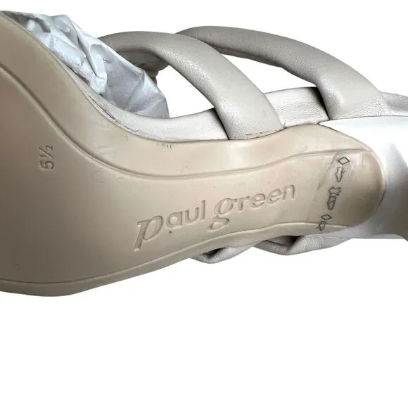 Paul Green Womens Leah Sandals Mules Padded Knotted Square Toe Kitten Heel UK5.5
