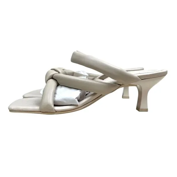 Paul Green Womens Leah Sandals Mules Padded Knotted Square Toe Kitten Heel UK5.5