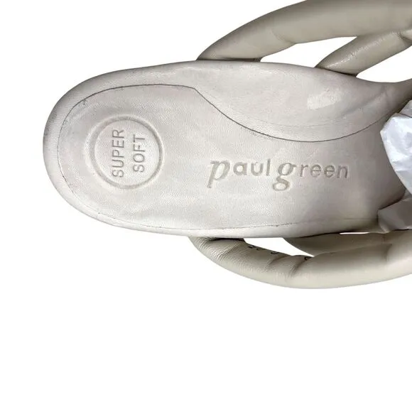 Paul Green Womens Leah Sandals Mules Padded Knotted Square Toe Kitten Heel UK5.5