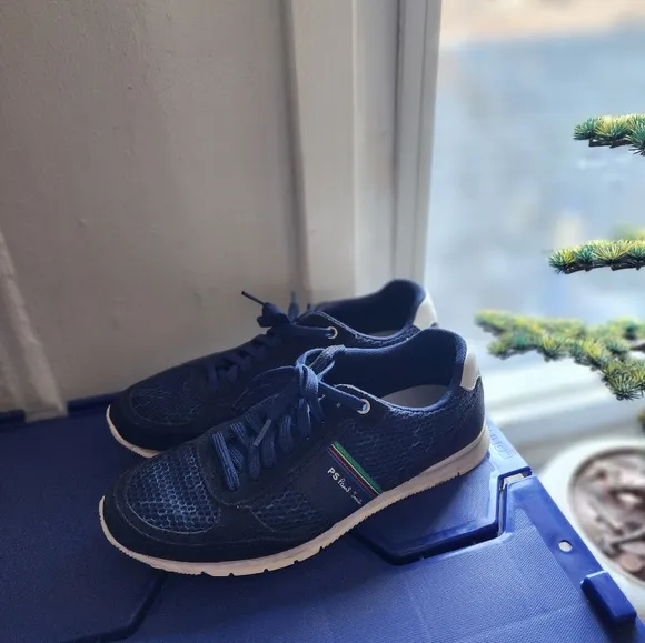 Paul Smith navy Blue Mesh Sneakers