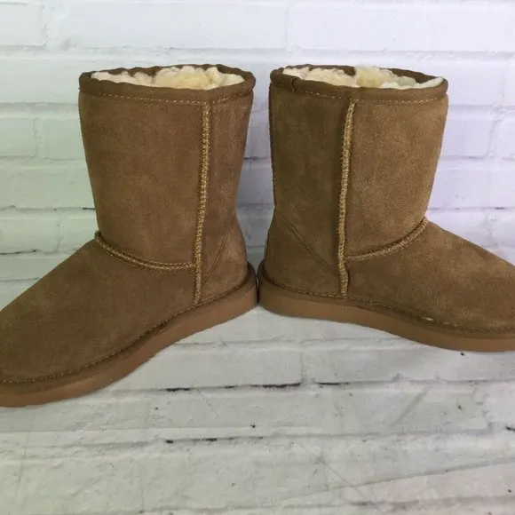 Pawz by Bearpaw Julia Suede Faux Fur Lined Boots
