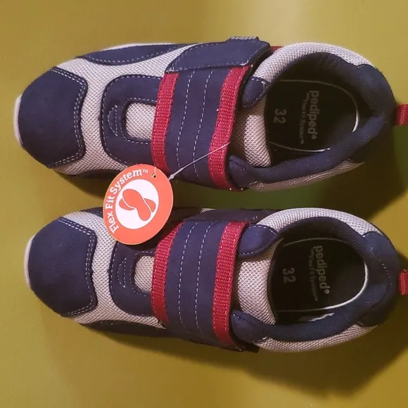 Pediped Adrian Navy Grey Washable Sneakers