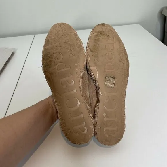 Pedro Garcia Nude Pink Suede Espadrilles Size 37.5