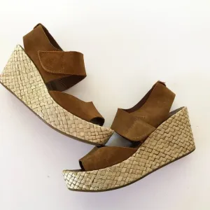 Pedro Garcia Peep Toe Espadrille Wedge_Size 38