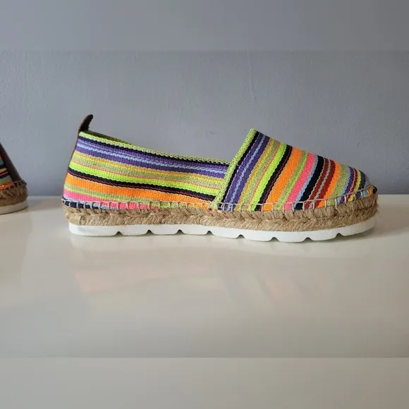 Penelope Chilvers Anthropologie Rainbow Espadrilles, VGUC, Size 37