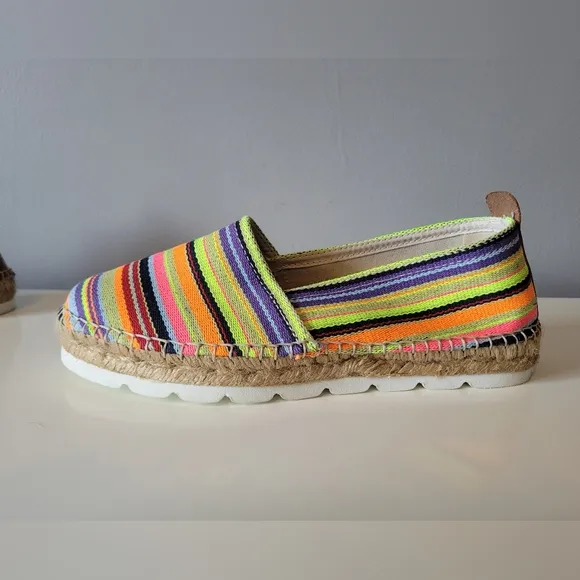 Penelope Chilvers Anthropologie Rainbow Espadrilles, VGUC, Size 37