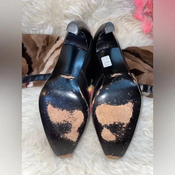 Peter Kent Fur Patchwork Heeled Boots Vintage 8