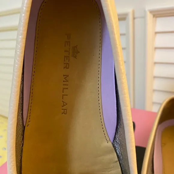 👑Peter Millar Driver Leather Loafers