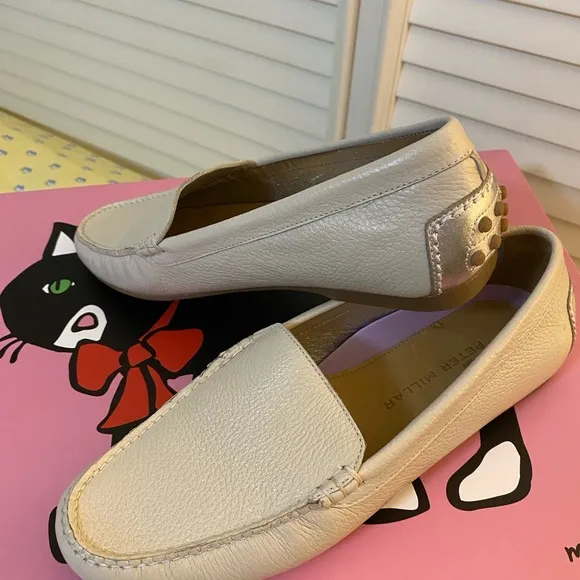 👑Peter Millar Driver Leather Loafers
