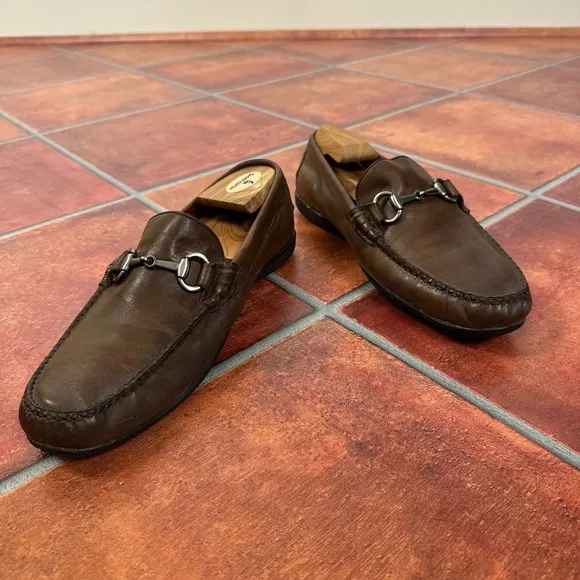 Peter Millar Horsebit Leather Loafers Size 8