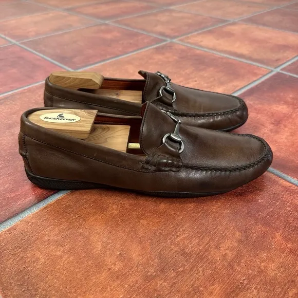 Peter Millar Horsebit Leather Loafers Size 8