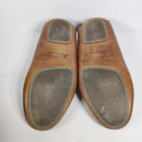 Peter Millar Men's Brown Fur Lined Casual Leather Penny Loafers Slip On Shoe 11M