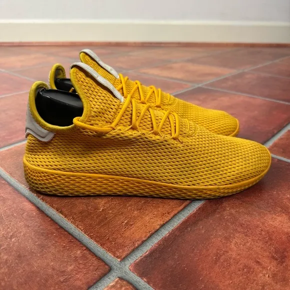 Pharrell x Tennis Hu 'Solid Gold' Mesh Sneakers
