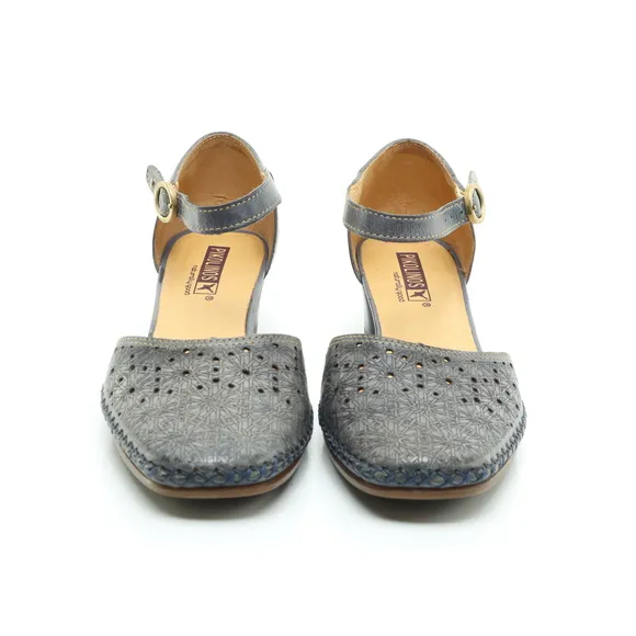 Pikolinos Gomera Leather Flats &amp; Loafers Women EU 37 Blue/Gray