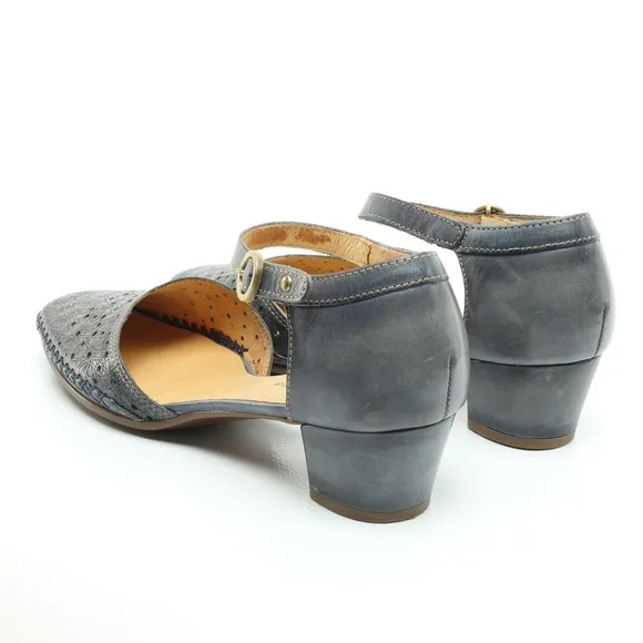Pikolinos Gomera Leather Flats &amp; Loafers Women EU 37 Blue/Gray